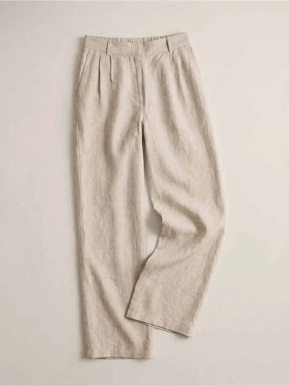 Quince European Linen Pleated Trouser in Flax Size 6